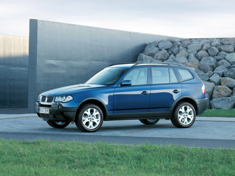 Коврики ЭВА "EVA ромб" для BMW X3 I (suv / E83) 2003 - 2006, черные, 4шт.