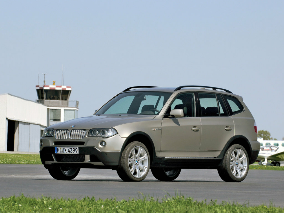 Коврики ЭВА "EVA ромб" для BMW X3 I (suv / E83) 2006 - 2010, черные, 4шт.