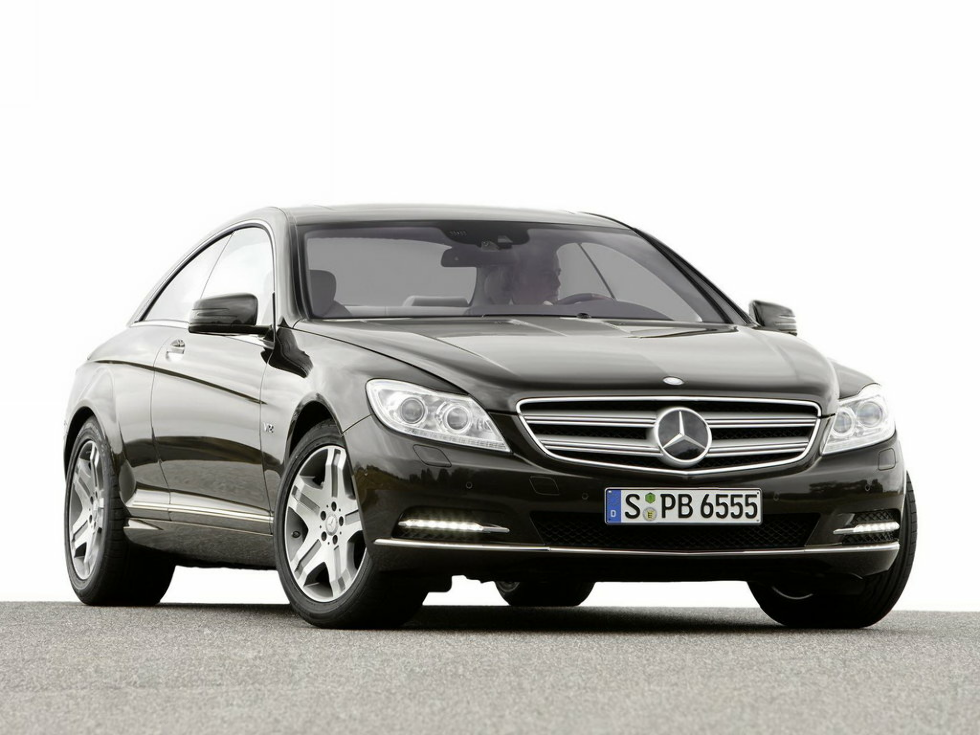 Коврики ЭВА "EVA ромб" для Mercedes-Benz CL-Class III (купе / C216) 2010 - 2014, черные, 4шт.