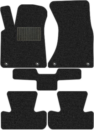 Коврики текстильные "Комфорт" для Audi Q5 I (suv / 8R) 2008 - 2012, темно-серые, 5шт.
