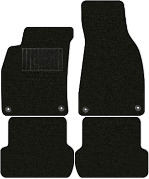 Коврики текстильные "Комфорт" для Audi A4 II (седан / B6) 2000 - 2006, черные, 4шт.