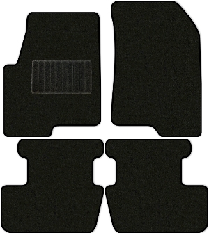 Коврики текстильные "Стандарт" для Jeep Liberty I (suv / MK74) 2006 - 2011, черные, 4шт.
