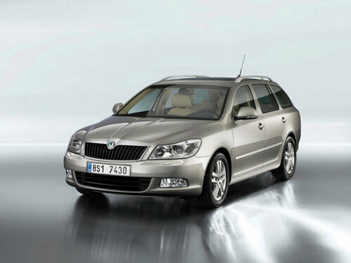 Коврики ЭВА "EVA ромб" для Skoda Octavia II (универсал / A5) 2008 - 2013, черные, 5шт.