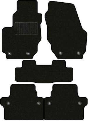 Коврики "Стандарт" в салон Volvo S80 II (седан) 2006 - 2010, черные 5шт.