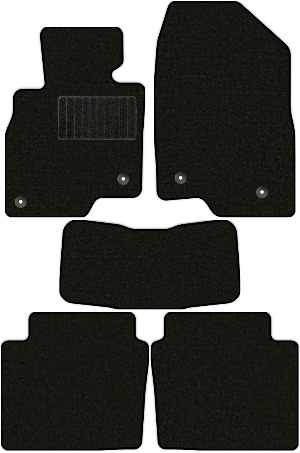 Коврики текстильные "Комфорт" для Mazda 6 III (седан / GJ) 2012 - 2015, черные, 5шт.