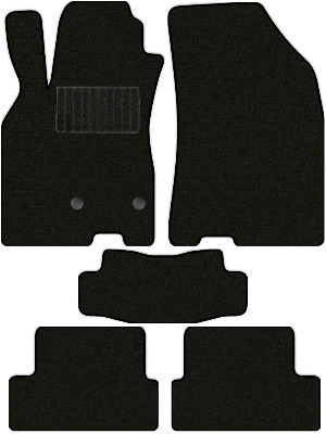 Коврики текстильные "Стандарт" для Renault Megane III (хэтчбек 3 дв / DZ (3 дв.)) 2008 - 2014, черные, 5шт.